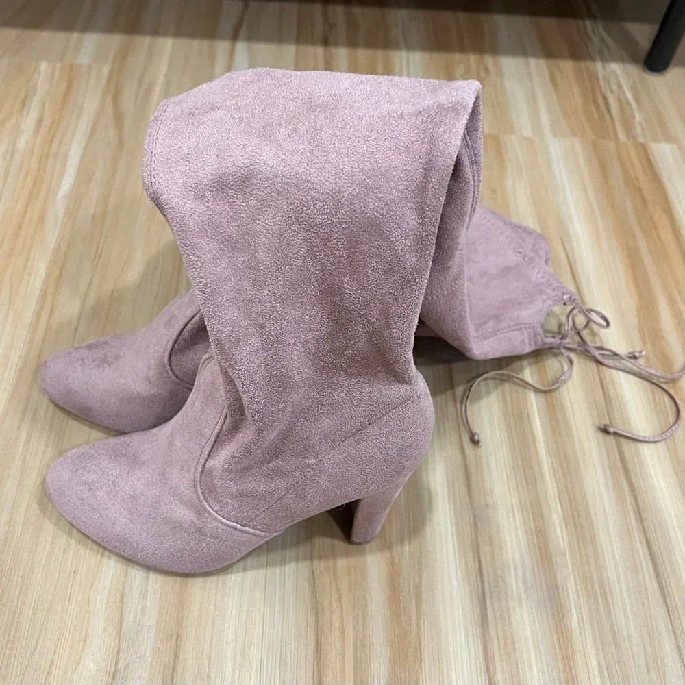 Light Pink Over-the-Knee Boots NWOB